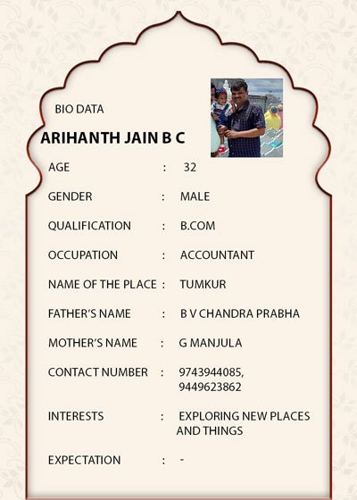 Arihanth Jain B C